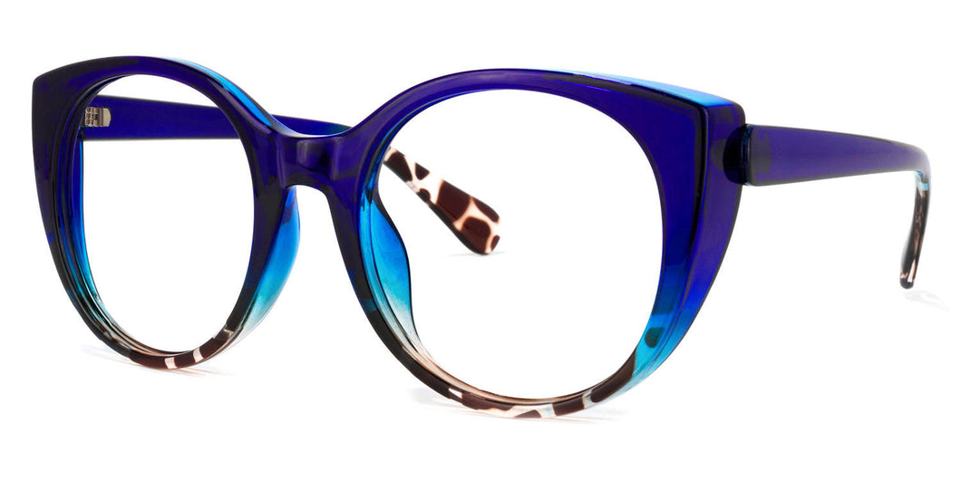 Blue and Tortoise Oval Frames